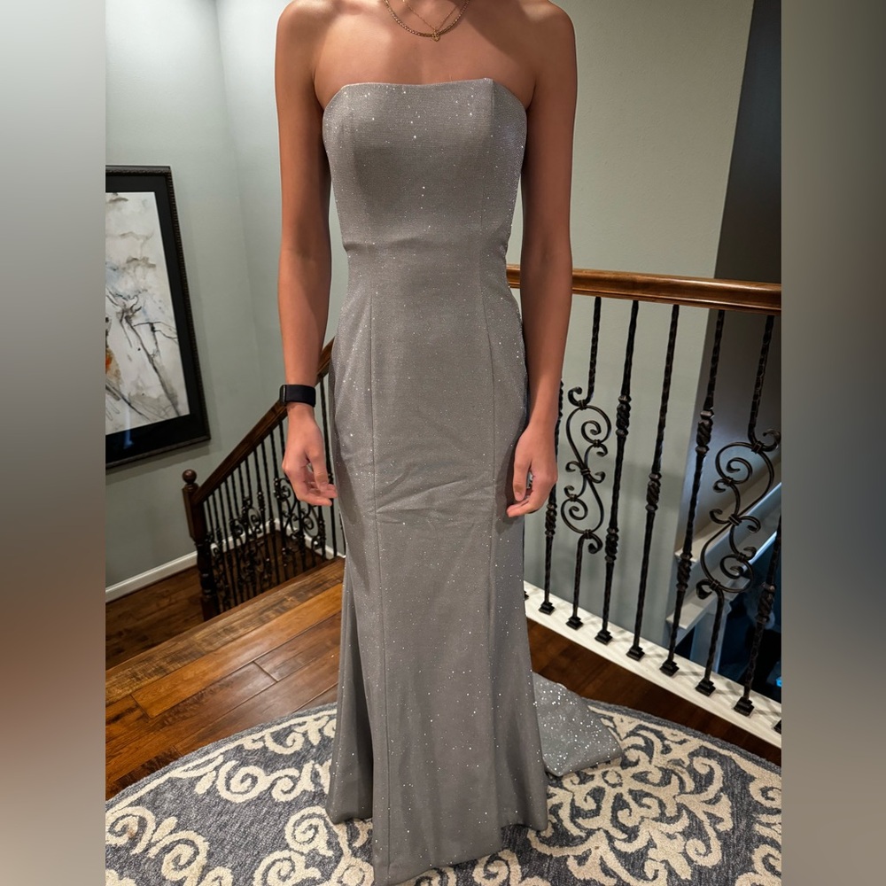 Silver Sherri hill dress size 4!